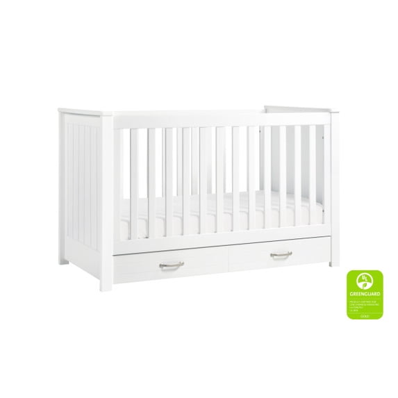 DaVinci Asher 3-in-1 Convertible Crib with Toddler Bed Conversion Kit in White Finish