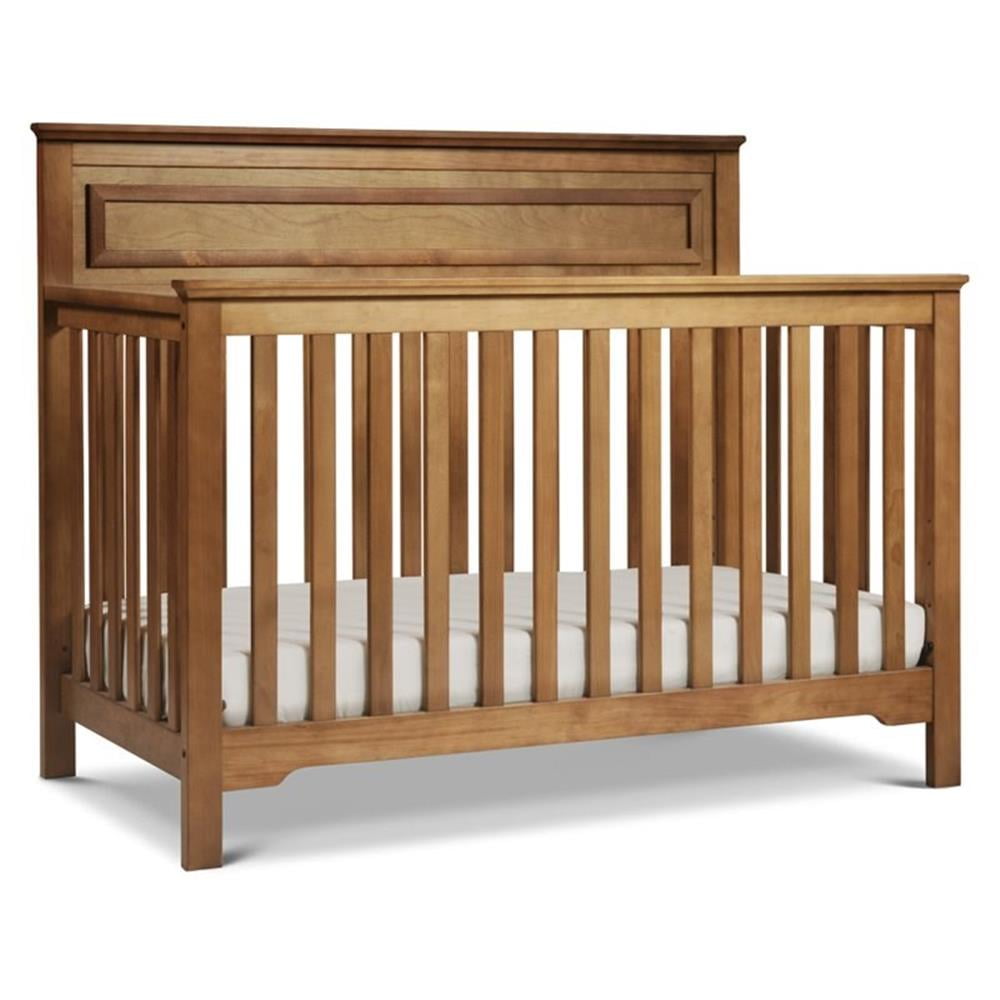 Chestnut Pine 4-in-1 Convertible Crib with High Headboard
