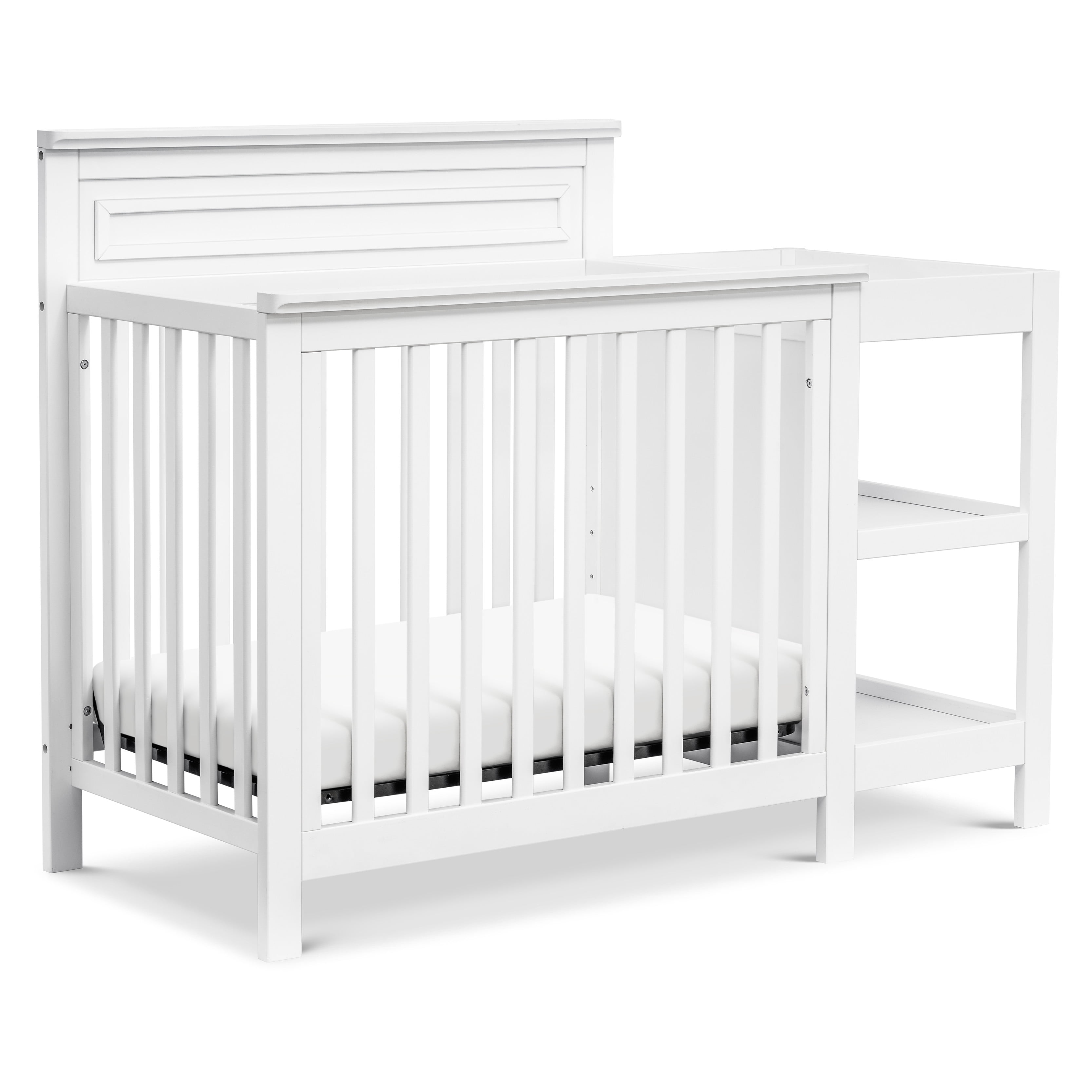 DaVinci Autumn Pine Wood 4-in-1 Mini Crib & Changer Combo in White
