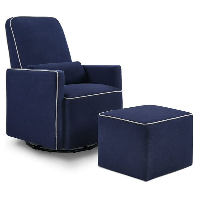 DaVinci Baby Olive Glider and Ottoman, Navy and Grey