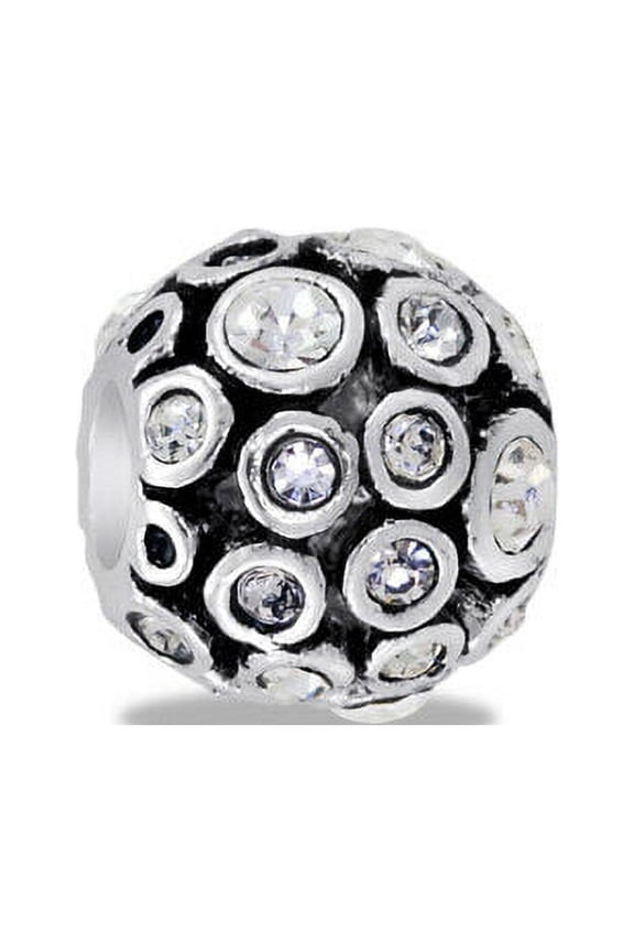 DaVinci Bead CZ Globe Antiqued - Jewelry Bracelet Memories Beads DB53-6-DAV
