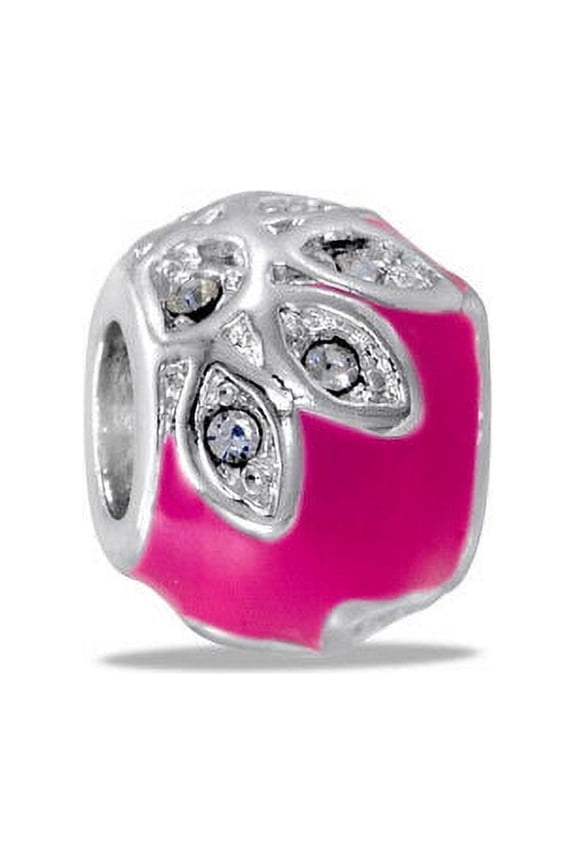 DaVinci Bead Pink Flower CZ - Jewelry Bracelet Memories Beads DB56-10-DAV