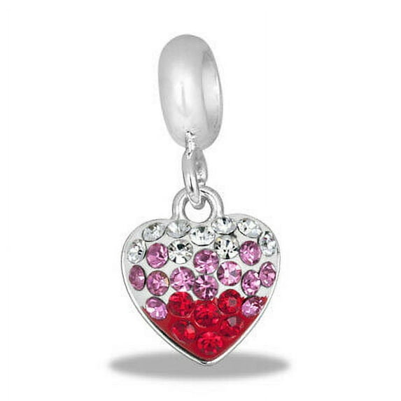DaVinci Beads Dangle Red Transition Heart Jewelry DB13-6