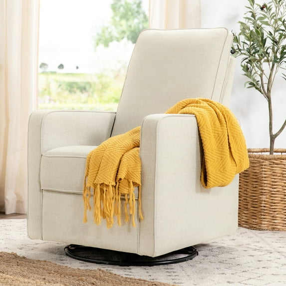 DaVinci Casey Pillowback Swivel Glider in Natural Oat