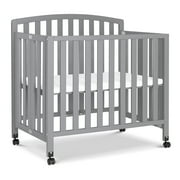 DaVinci Dylan Folding Portable 3-in-1 Mini Crib and Twin Bed, Gray