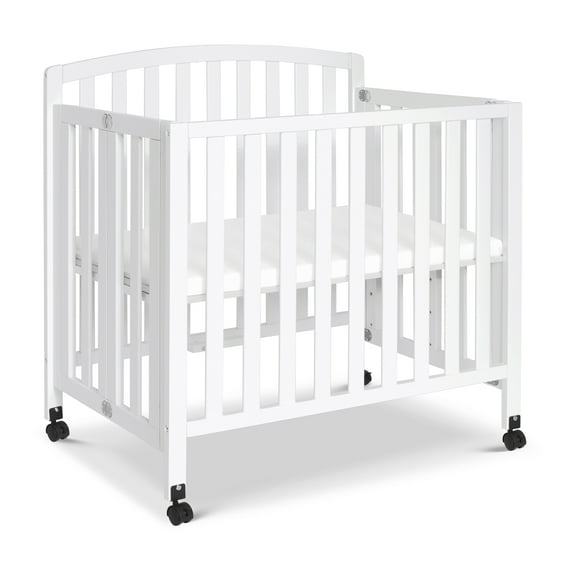 DaVinci Dylan Folding Portable 3-in-1 Mini Crib and Twin Bed in White