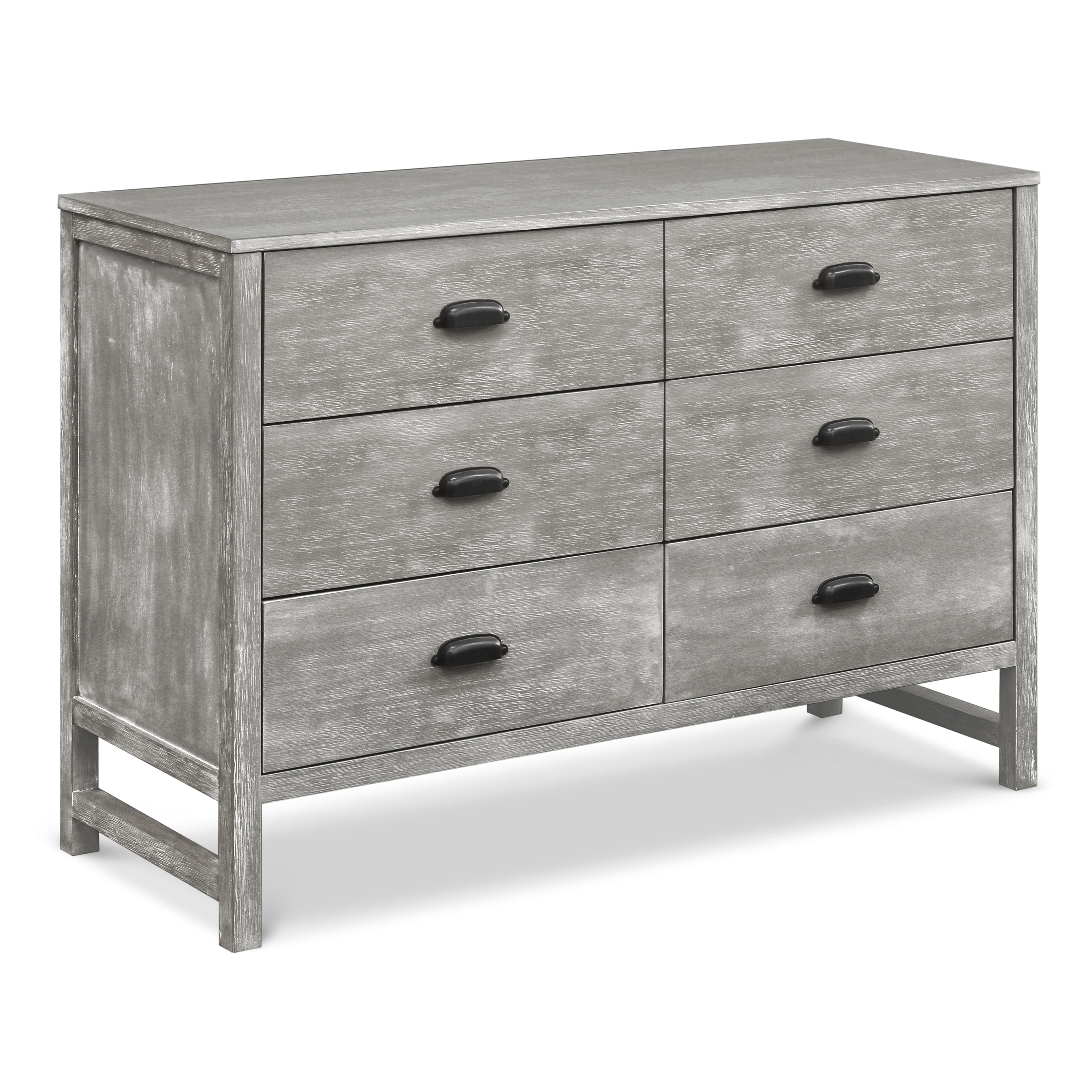 Cottage Grey Farmhouse 6-Drawer Double Dresser for Nursery