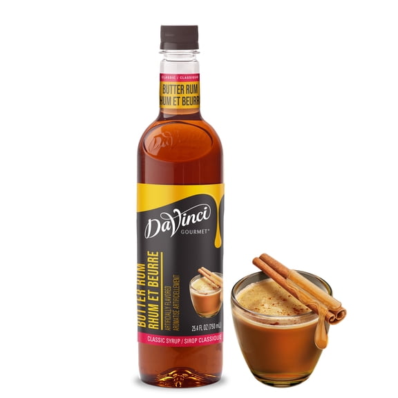 DaVinci Gourmet Classic Butter Rum Syrup, 25.4 Fluid Ounces (Pack of 1)