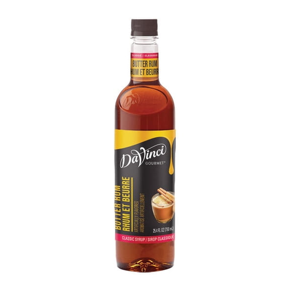 DaVinci Gourmet Classic Butter Rum Syrup PET cs 4/750 ml