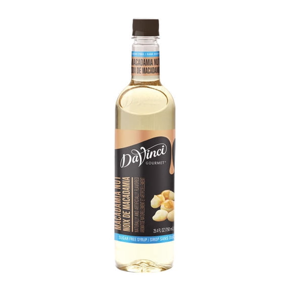 DaVinci Gourmet Classic Macadamia Nut Sugar Free Syrup PET cs 4/750 ml