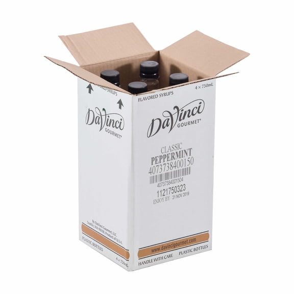 DaVinci Gourmet Classic Peppermint Syrup, 25.4 Fluid Ounce (Pack of 4)