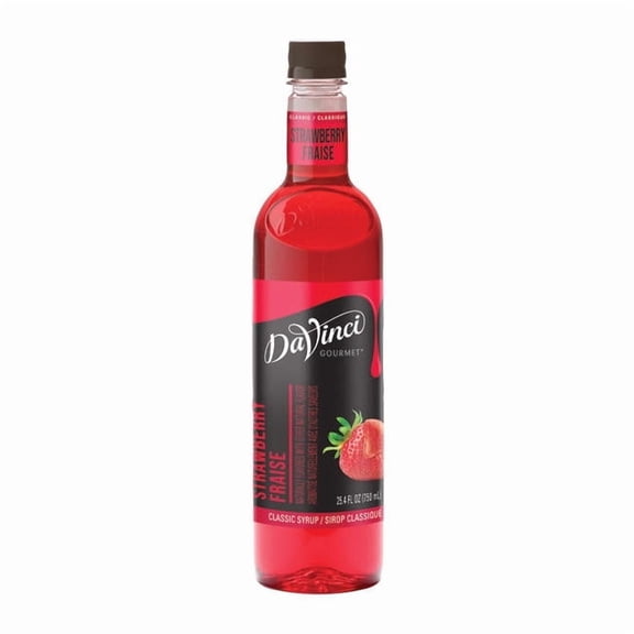 DaVinci Gourmet Classic Strawberry Syrup PET cs 12/750 ml