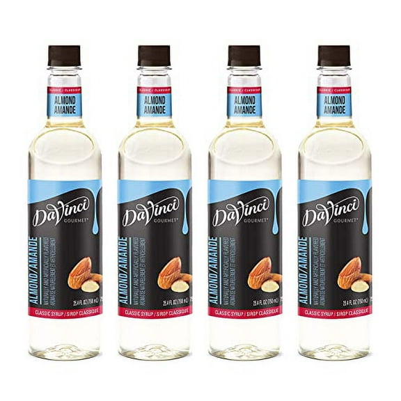 DaVinci Gourmet Classic Syrup, .. Almond, 25.4 Fl Oz .. (Pack of 4)