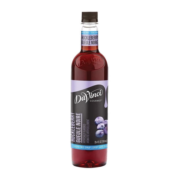 DaVinci Gourmet Huckleberry Sugar Free Syrup PET cs 4/750 ml