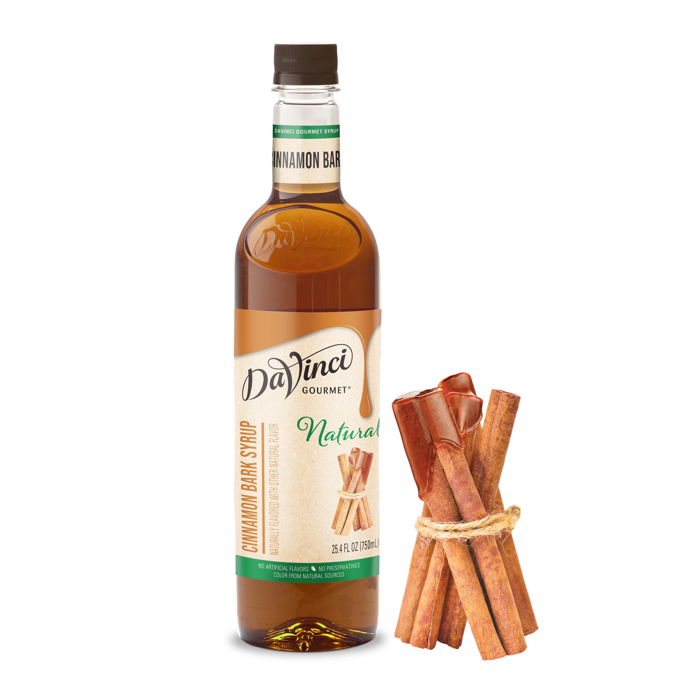 DaVinci Gourmet Naturals Cinnamon Bark Syrup, 25.4 Fluid Ounces