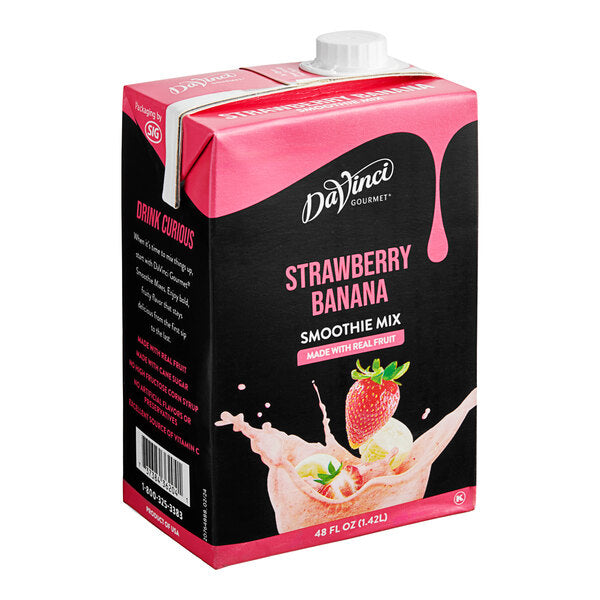 Da Vinci Gourmet Strawberry Banana Real Fruit Smoothie - Carton