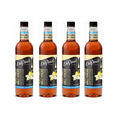 DaVinci Gourmet Sugar-Free French Vanilla Syrup, 25.4 Fluid Ounce (Pack of 4)