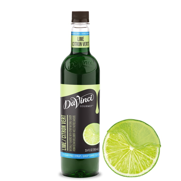 DaVinci Gourmet Sugar-Free Lime Syrup, Tart Citrus Flavor, 750 ml