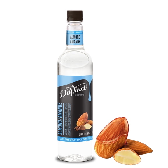 DaVinci Gourmet Sugar-Free Almond Syrup, 25.4 Fluid Ounces (Pack of 1)