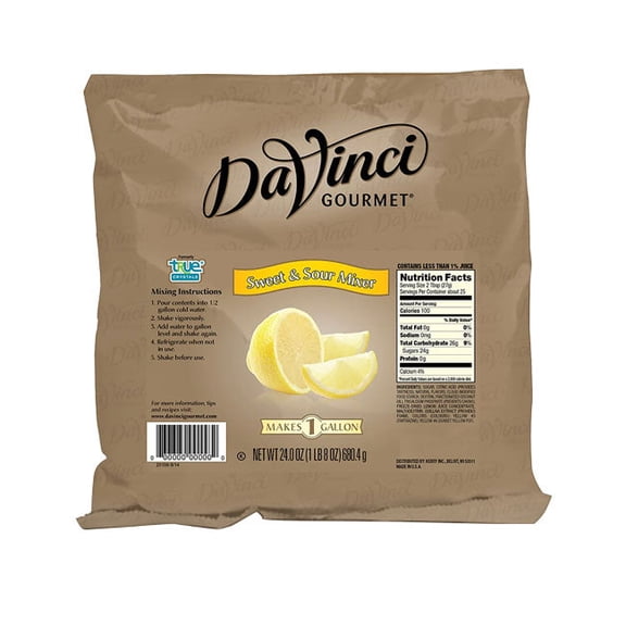 DaVinci Gourmet True Crystals Sweet and Sour Mixer cs 12/24 oz