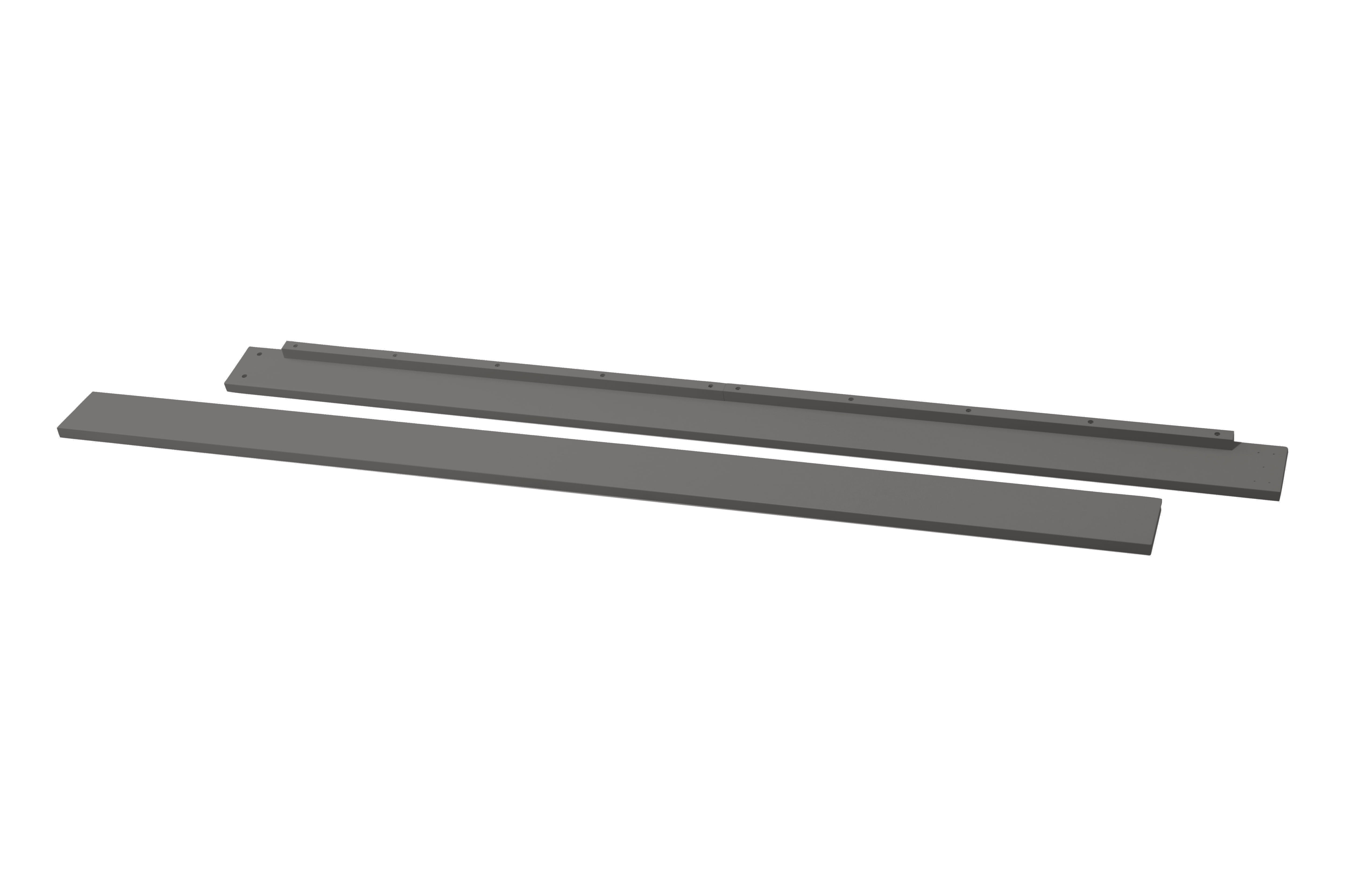 DaVinci Hidden Hardware Twin-Full Size Bed Conversion Kit in Slate