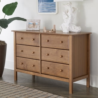 chestnut brown dresser WIAWG Brown Wood Finish 6-Drawer 63 in. x 15.7 in. x 33.1 in. Dresser, Wooden Chest of Drawers for Bedroom