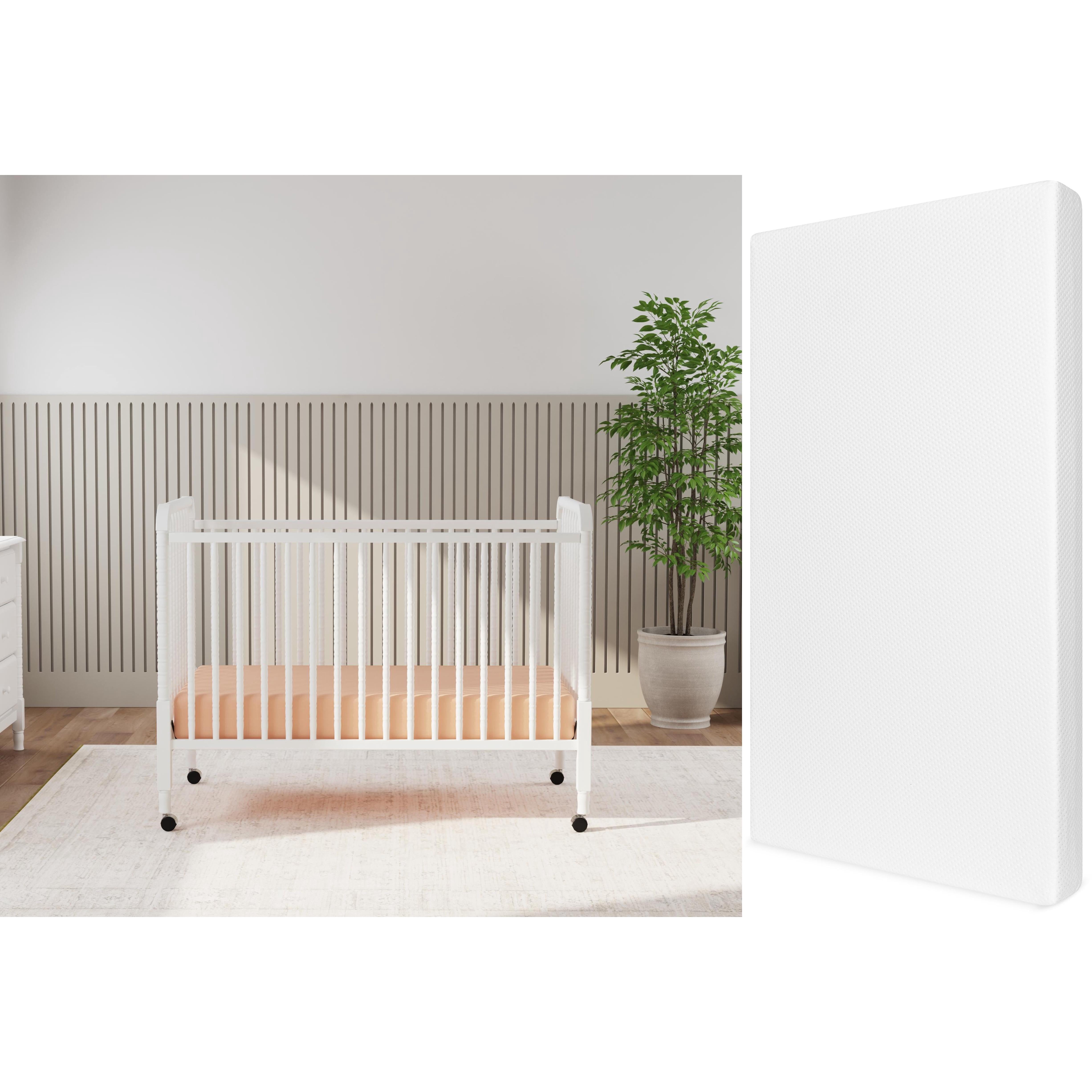 DaVinci Jenny Lind 3-in-1 Convertible Crib in White & daVinci Comfort Crib & Toddler Mattress