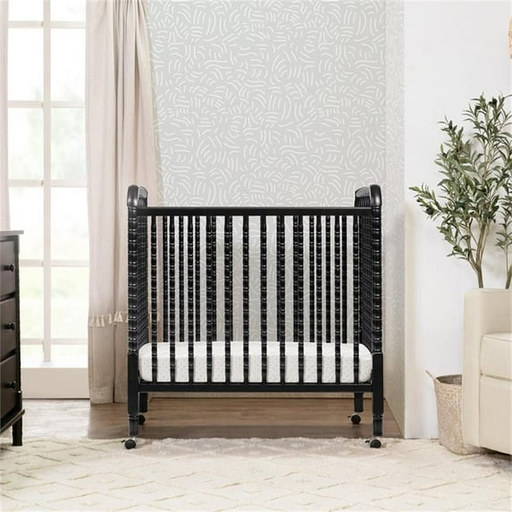 DaVinci Jenny Lind 3-in-1 Convertible Mini Crib in Ebony