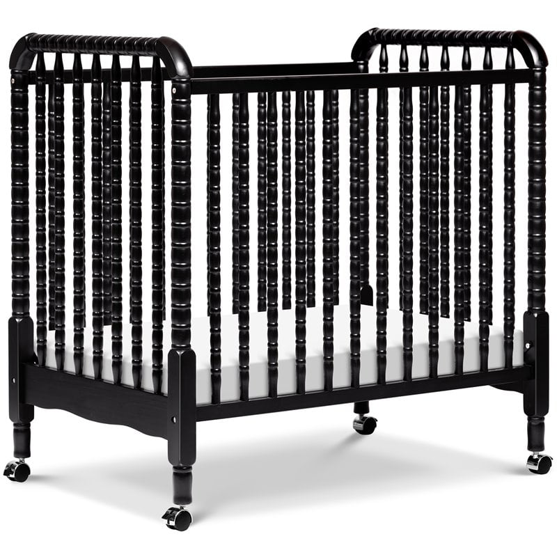 DaVinci Jenny Lind Pine Wood 3in1 Convertible Mini Crib in Ebony