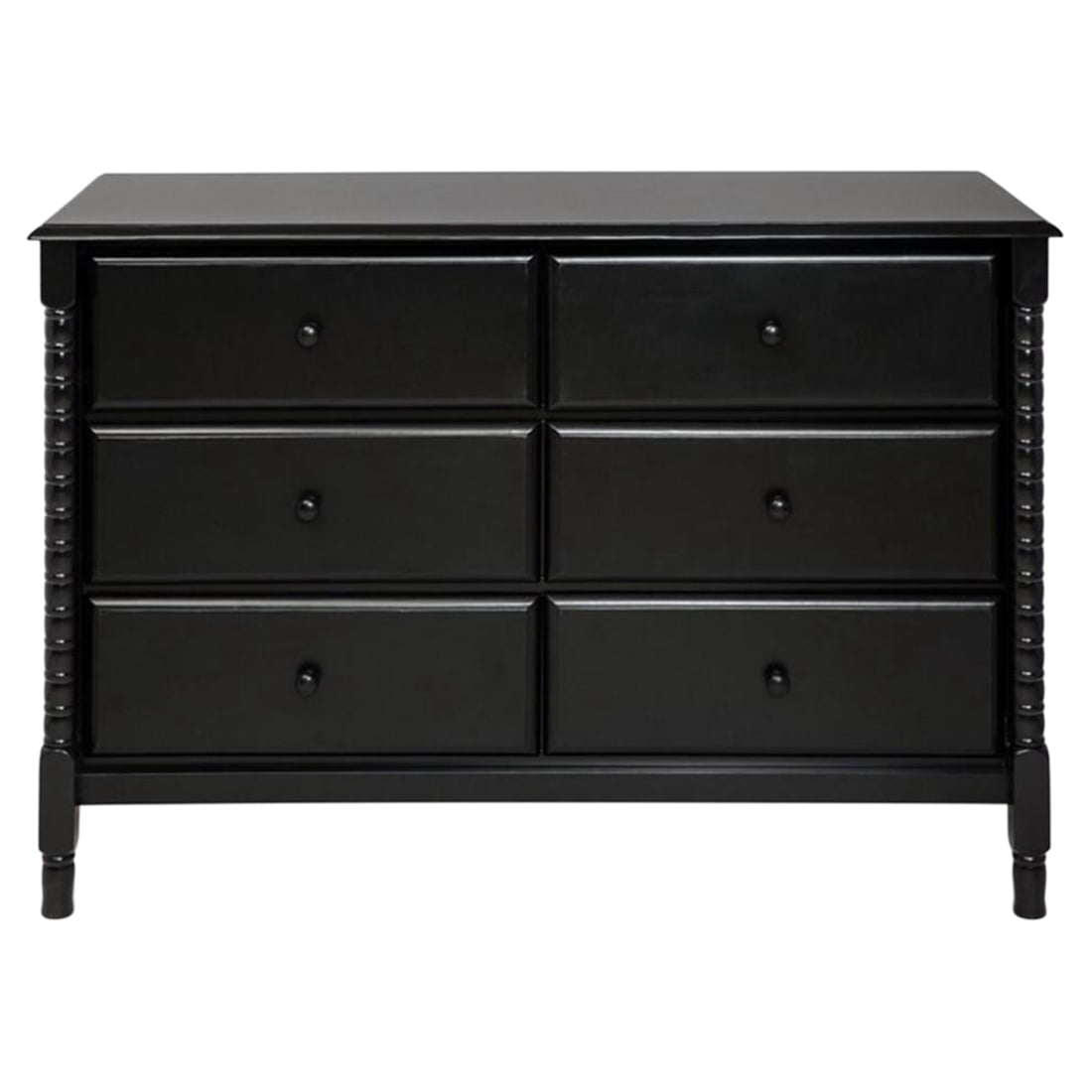 Jenny Lind Spindle 6-Drawer Dresser in Fog Gray - Walmart.com