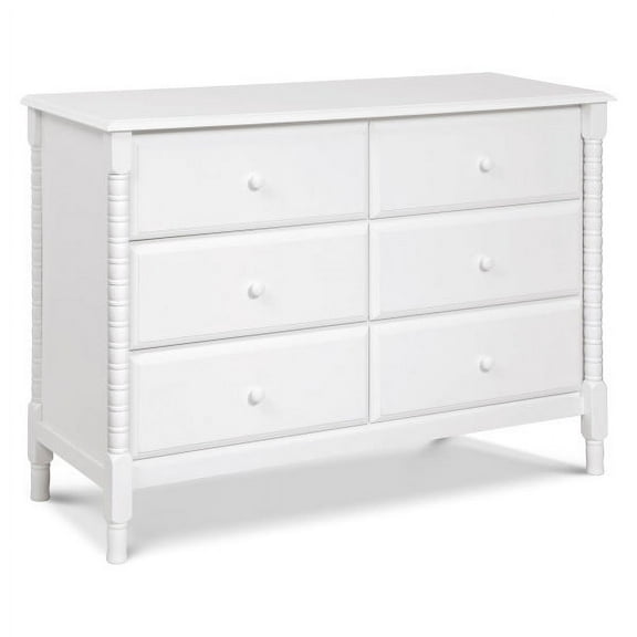 DaVinci Jenny Lind Spindle 6-Drawer Dresser in White