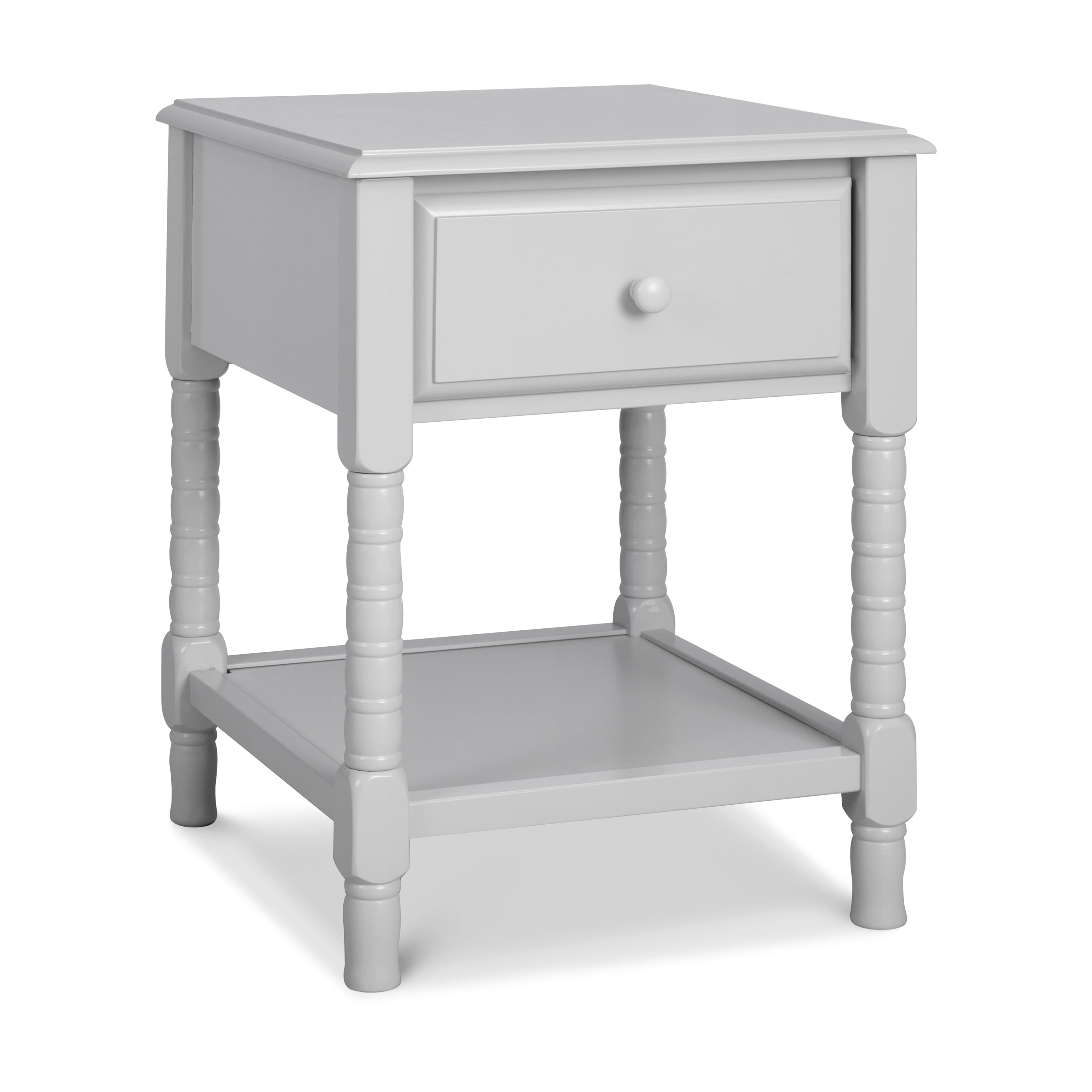 Fog Grey Jenny Lind Traditional Spindle Nightstand