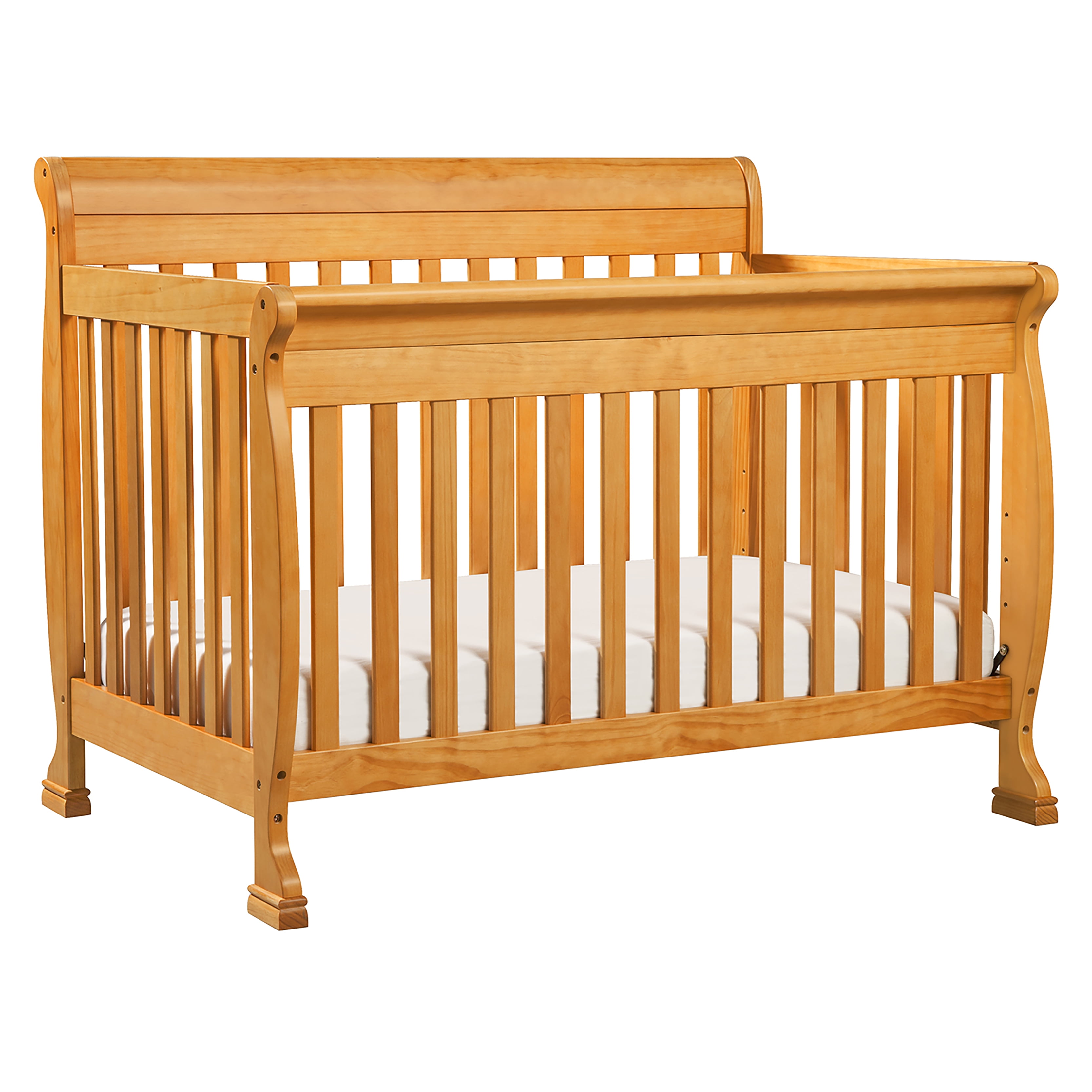 DaVinci Kalani 4-in-1 Convertible Crib in Honey Oak Finish, Greenguard Gold Certified