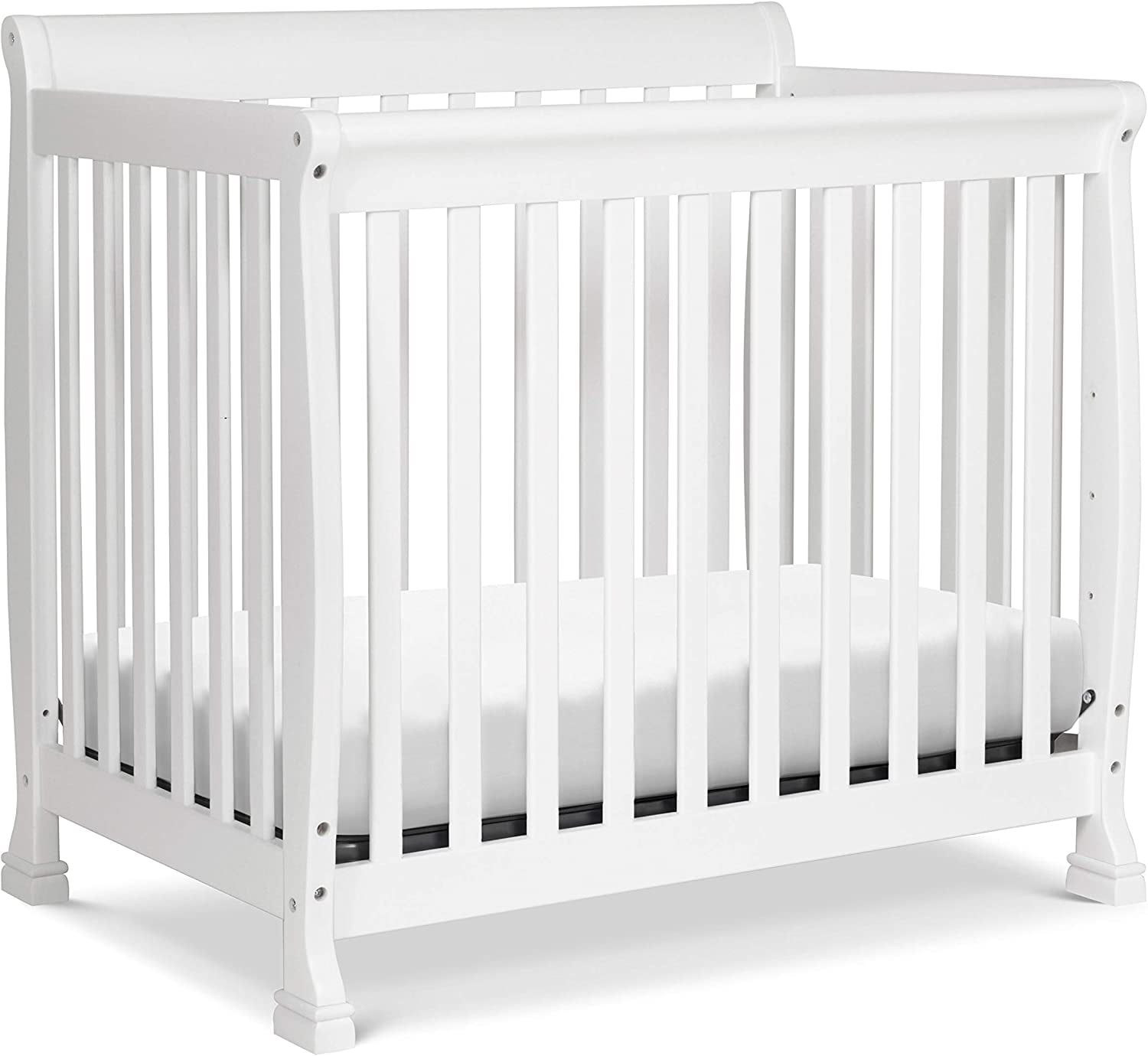 DaVinci Kalani 4in1 Convertible Mini Crib in White , Greenguard Gold