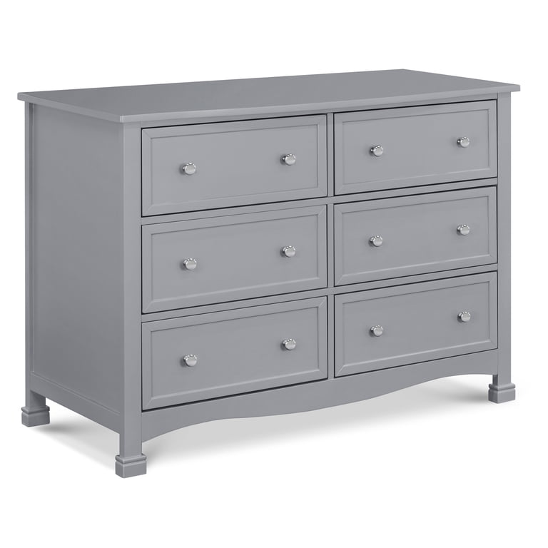 DaVinci Kalani 6 Drawer Double Wide Dresser in Grey Finish
