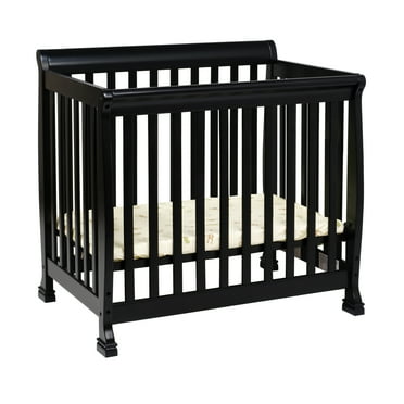 DaVinci Kalani Solid Pine Wood 4-in-1 Convertible Mini Crib in Ebony