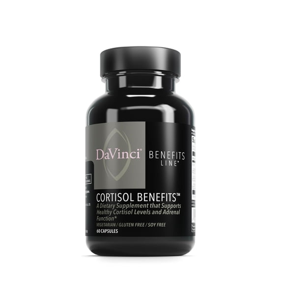 DaVinci Labs Cortisol Benefits - Support Adrenal Health - 60 Vegetarian Capsules