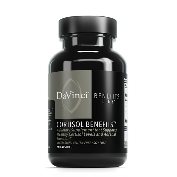 DaVinci Labs Cortisol Benefits - Support Adrenal Health - 60 Vegetarian Capsules