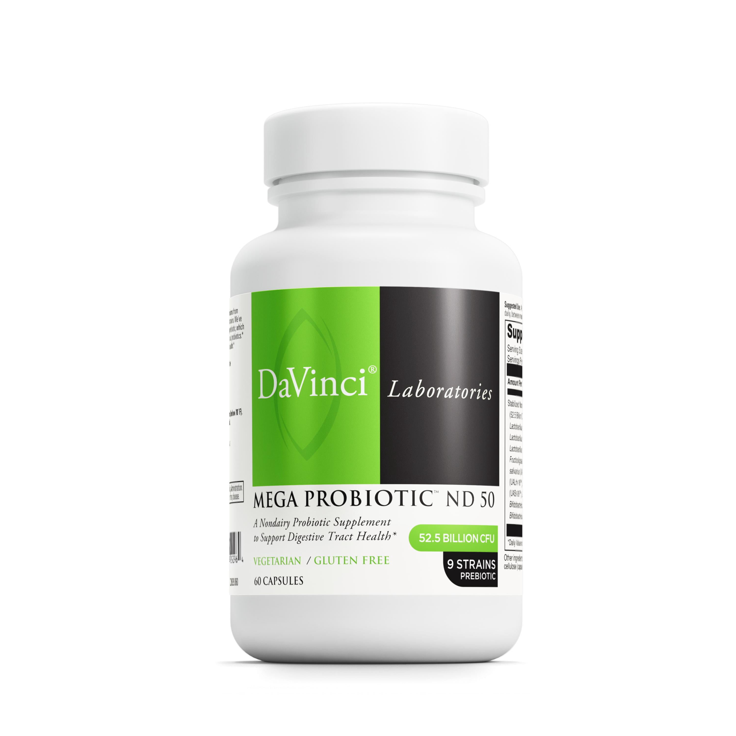 DaVinci Labs Mega Probiotic ND 50 - Support Gut Health* - 60 Vegetarian Capsules