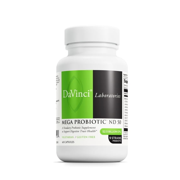 DaVinci Labs Mega Probiotic ND 50 - Support Gut Health* - 60 Vegetarian Capsules
