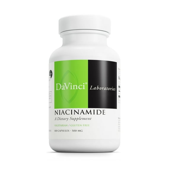 DaVinci Labs Niacinamide - Dietary Supplement with Vitamin B3 to Support Fat Metabolism, Circulation and Healthy Skin* - With 500 mg Niacinamide per Serving - Gluten-Free - 100 Vegetarian Capsules