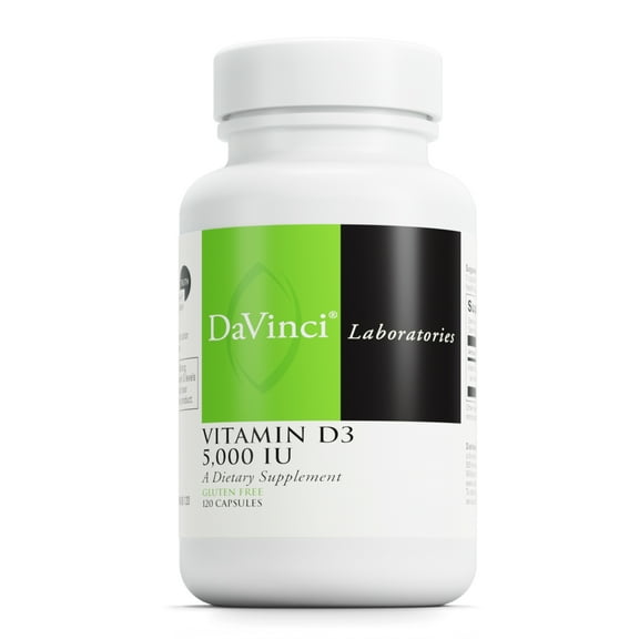 DaVinci Labs Vitamin D3 5000 IU - Support Healthy Bones & Immune Health* - 120 Capsules