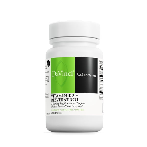 DaVinci Labs - Vitamin K2 + Resveratrol - 60 Capsules