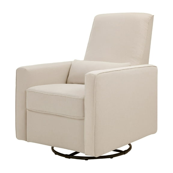 DaVinci Piper Glider Rocking Chair with Lumbar Pillow and Plush Leg Rest, Cream