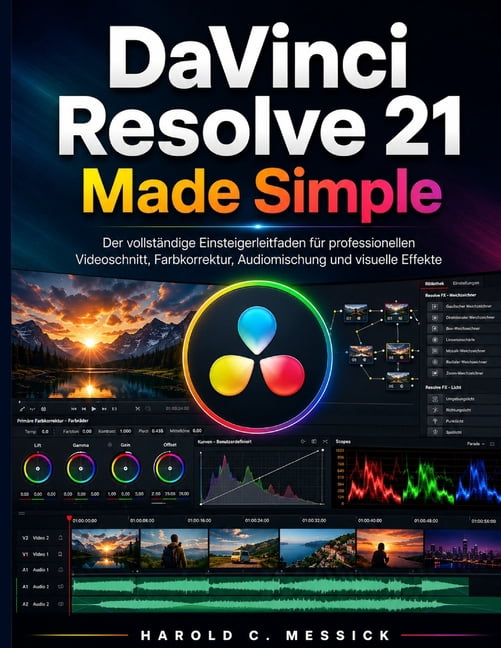 DaVinci Resolve 21 Made Simple: Der vollstÃ¤ndige AnfÃ¤ngerleitfaden fÃ¼r professionelle Videobearbeitung, Farbkorrektur, A, (Paperback)