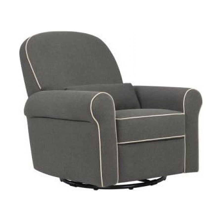 DaVinci Ruby Recliner and Glider, Dark Grey and Cream