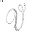 thumbnail image 1 of DaXi 1 Pc Rhinestone English Letters Alphabet A-Z Brooch Pin Ornament-Silver, 1 of 7