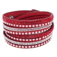 thumbnail image 1 of DaXi 1Pcs Bracelets for Girls Faux Leather Shiny Fix Rhinestone Inlaid DIY Multilayer, 1 of 11