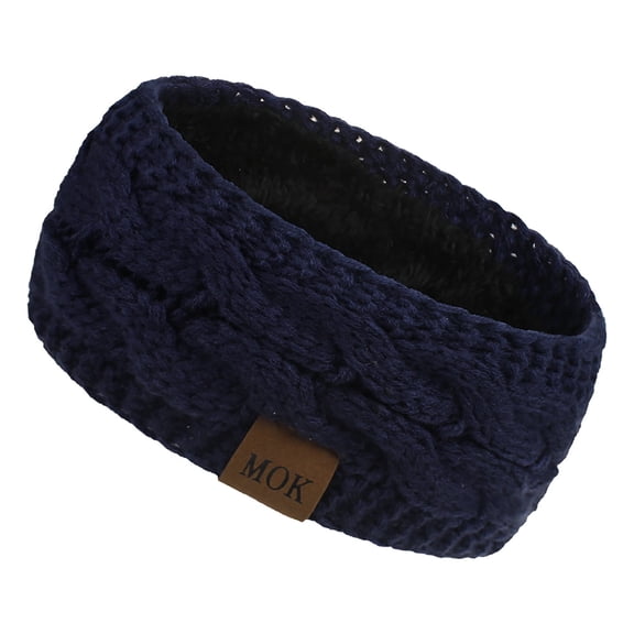 DaXi Women Knit Headband, Fashion Elastic Soft Skin-friendly Plush Woolen Yarn Winter Head Ear Warm Wide Hair Band Headwear Ear Warmers Hair Scrunchies Scarves