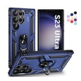 thumbnail image 1 of DaXi for Samsung Galaxy S23 Ultra Phone Case, Shockproof Heavy Duty Swivel Bracket-Dark Blue, 1 of 12